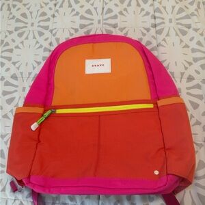 STATE Cream and Pink Interior Backpack